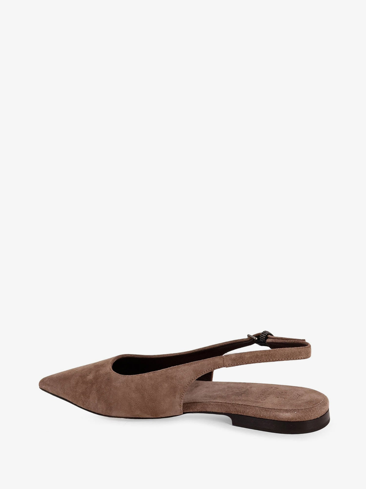 Brunello Cucinelli Women Suede Ballerinas With Side Monili Detail BRUNELLO CUCINELLI