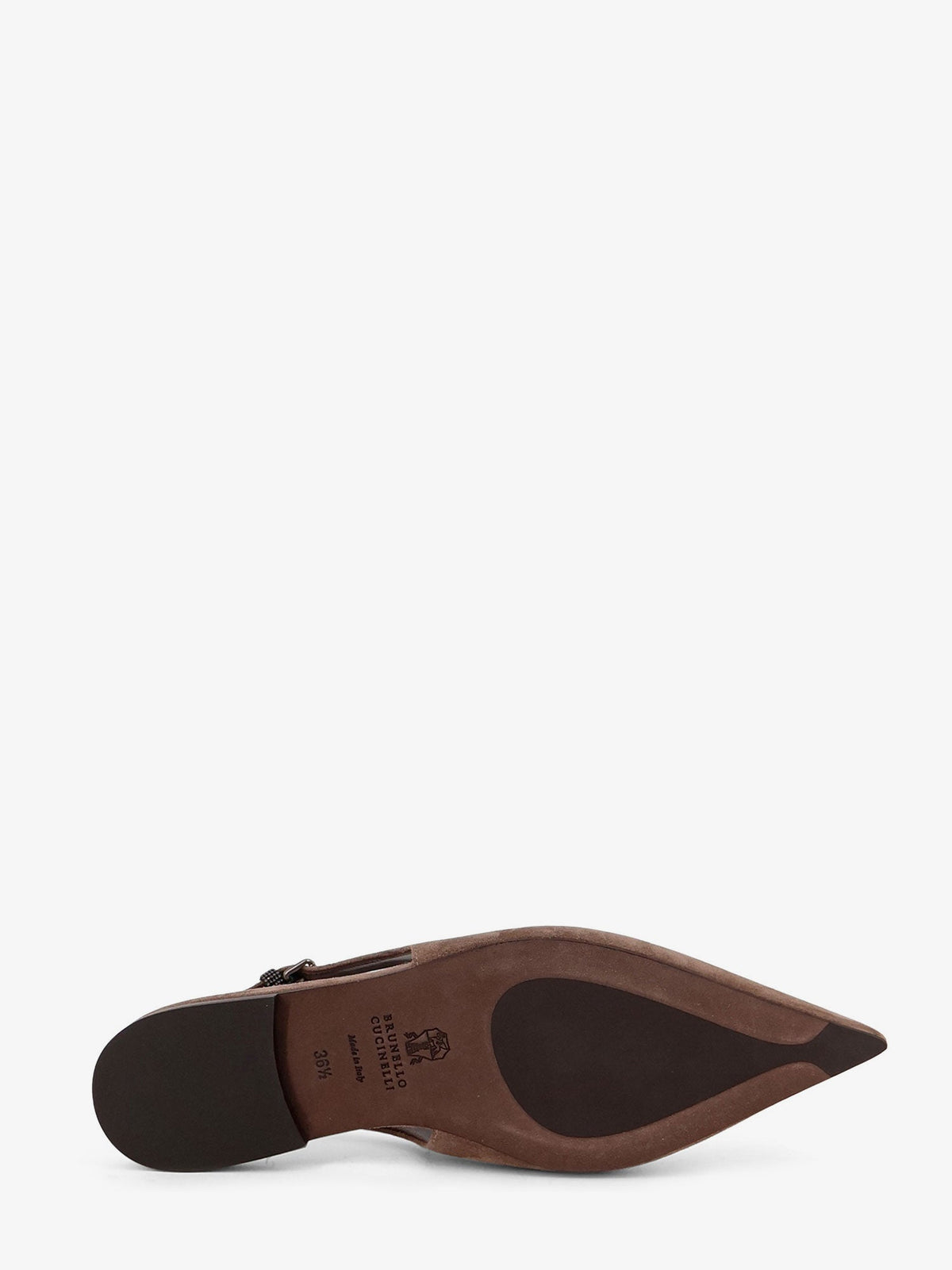 Brunello Cucinelli Women Suede Ballerinas With Side Monili Detail BRUNELLO CUCINELLI