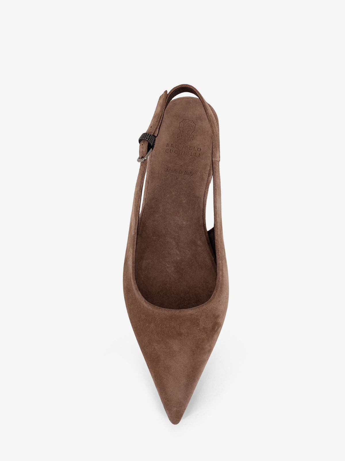 Brunello Cucinelli Women Suede Ballerinas With Side Monili Detail BRUNELLO CUCINELLI