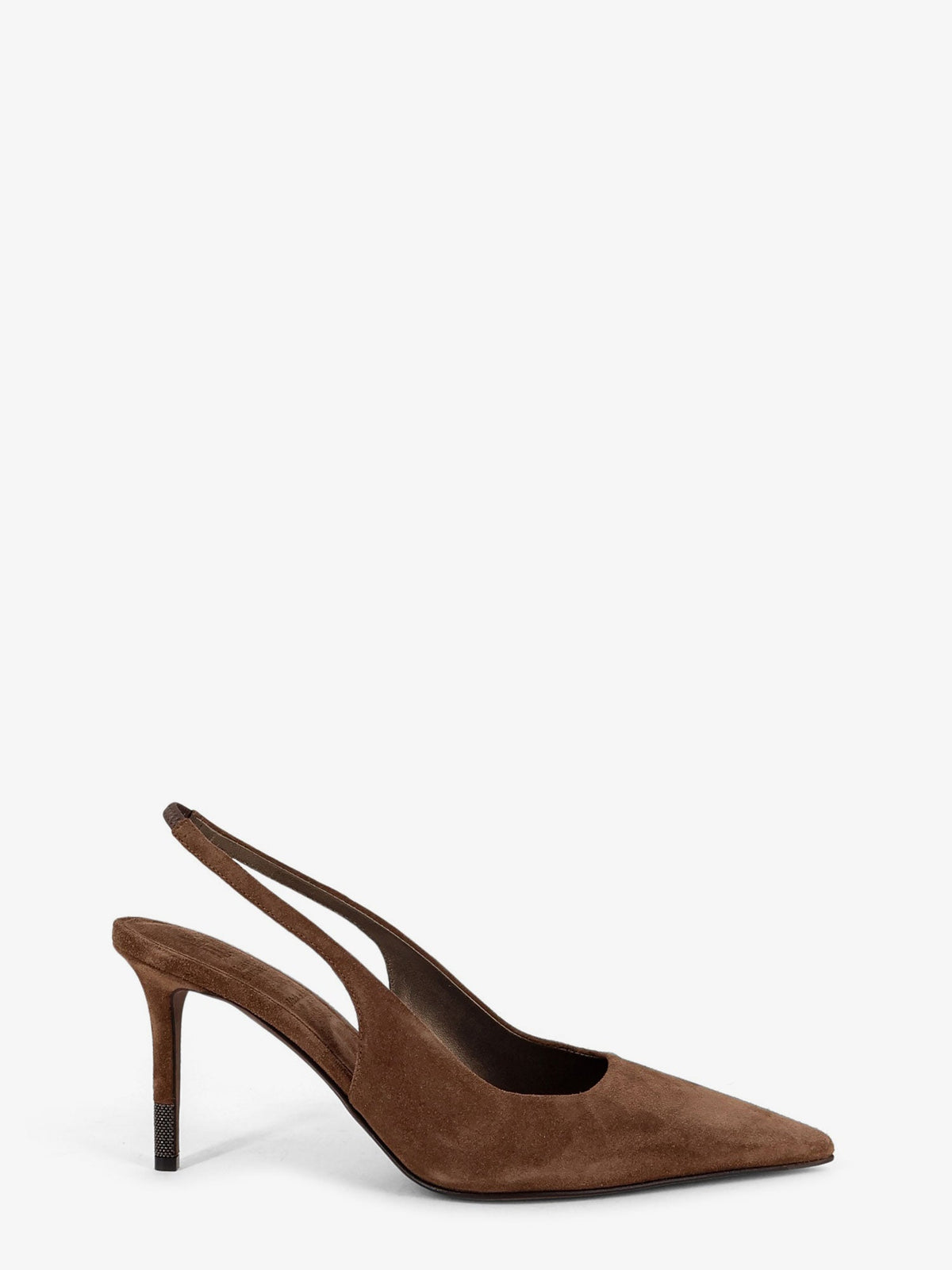 Brunello Cucinelli Women Suede Pumps With Monili Detail On The Heel BRUNELLO CUCINELLI