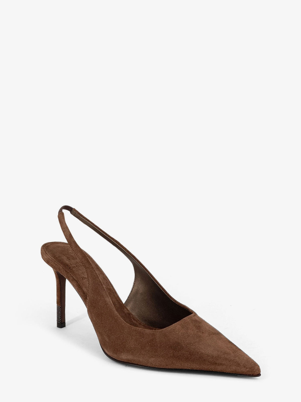 Brunello Cucinelli Women Suede Pumps With Monili Detail On The Heel BRUNELLO CUCINELLI