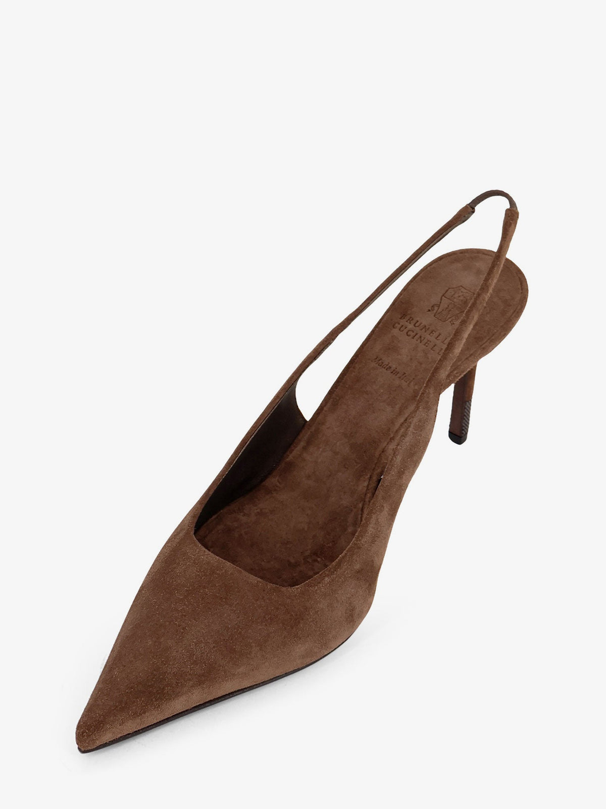 Brunello Cucinelli Women Suede Pumps With Monili Detail On The Heel BRUNELLO CUCINELLI