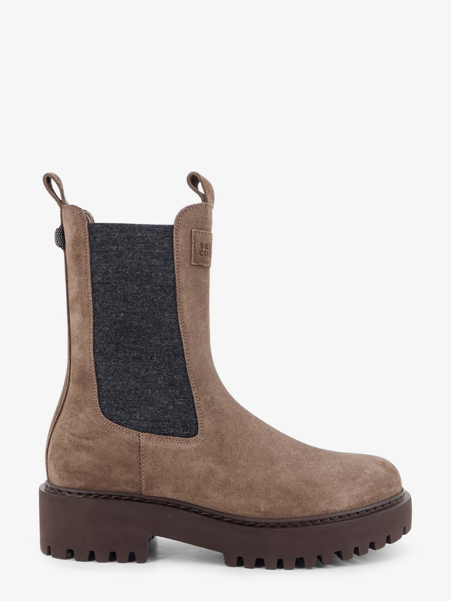 Brunello Cucinelli Women Suede Boots With Precious Loop Detail BRUNELLO CUCINELLI