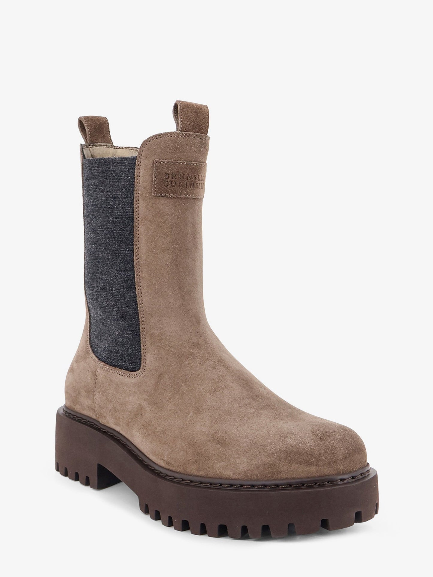 Brunello Cucinelli Women Suede Boots With Precious Loop Detail BRUNELLO CUCINELLI