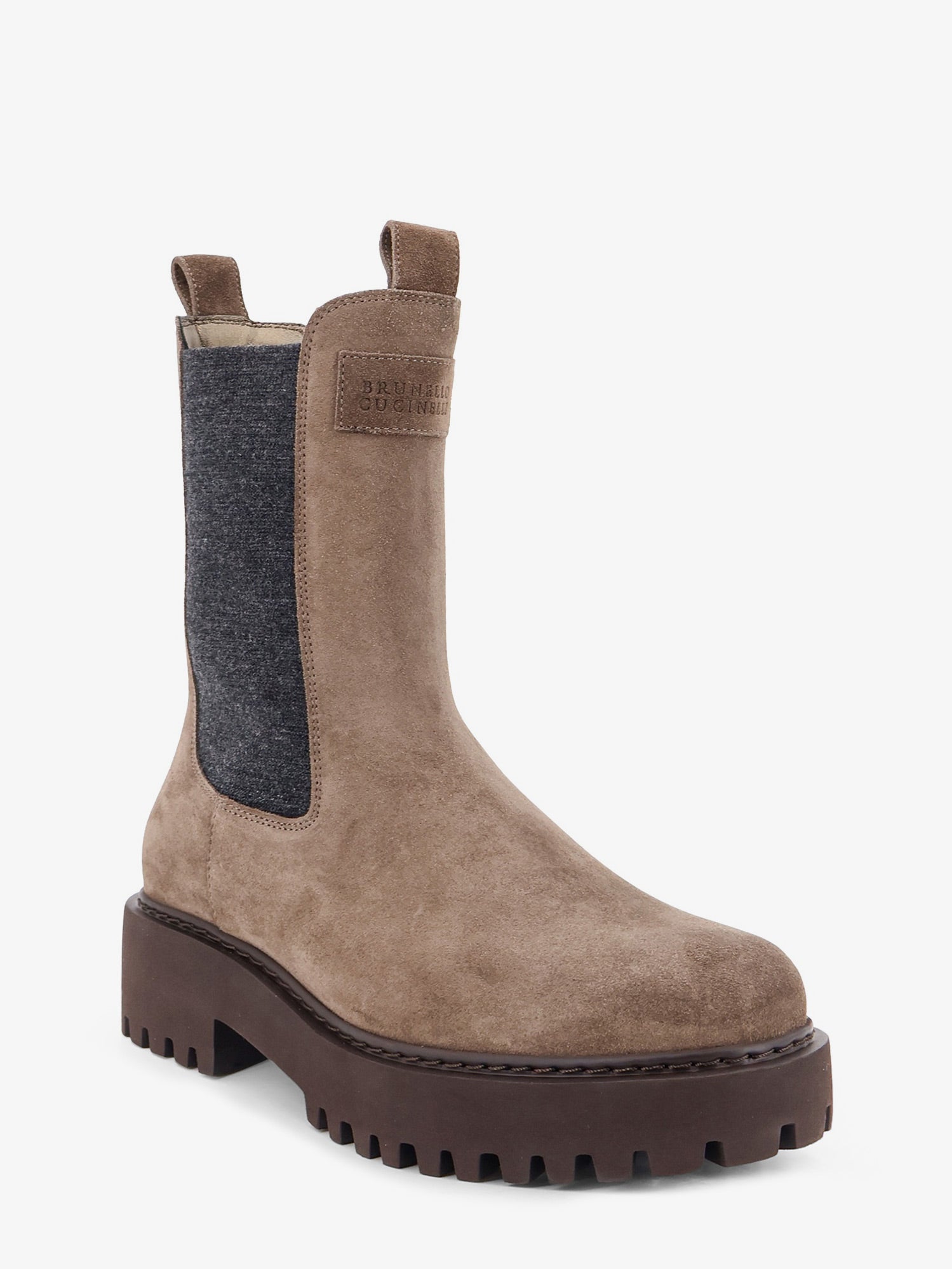 Brunello Cucinelli Women Suede Boots With Precious Loop Detail BRUNELLO CUCINELLI