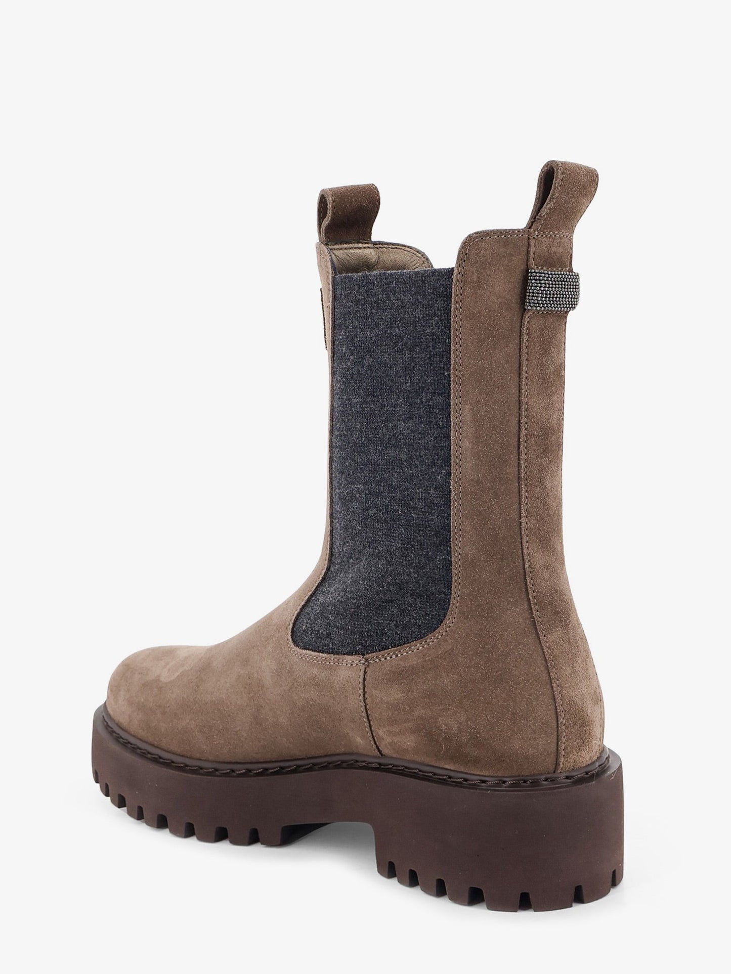 Brunello Cucinelli Women Suede Boots With Precious Loop Detail BRUNELLO CUCINELLI
