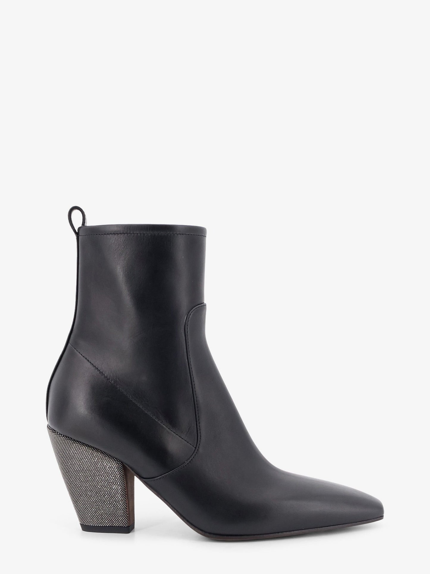 Brunello Cucinelli Women Precious Heel Leather Ankle Boots BRUNELLO CUCINELLI