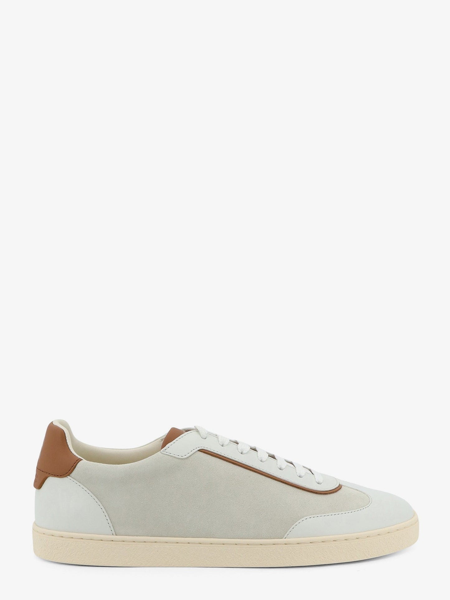 Brunello Cucinelli Men Low-Top Suede And Leather Sneakers BRUNELLO CUCINELLI