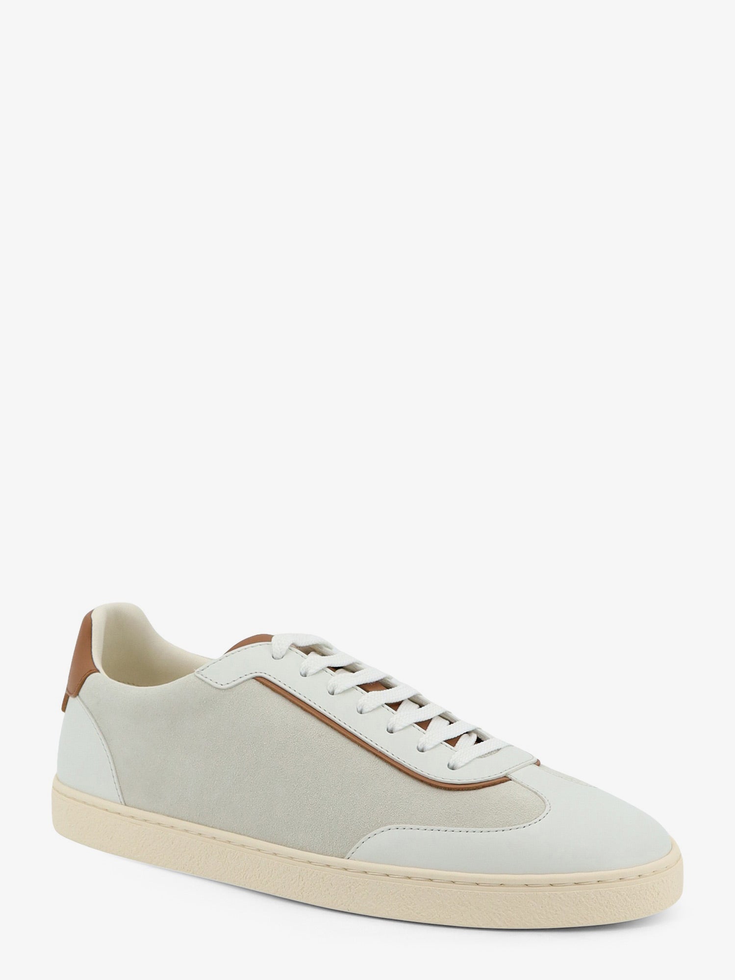 Brunello Cucinelli Men Low-Top Suede And Leather Sneakers BRUNELLO CUCINELLI