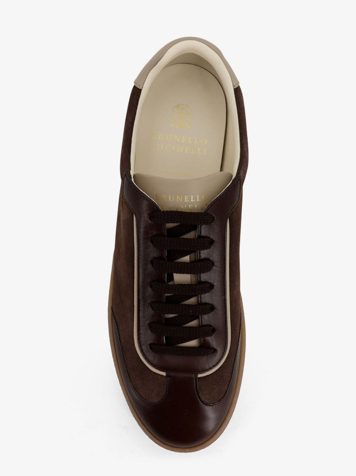 Brunello Cucinelli Men Low-Top Suede And Leather Sneakers BRUNELLO CUCINELLI