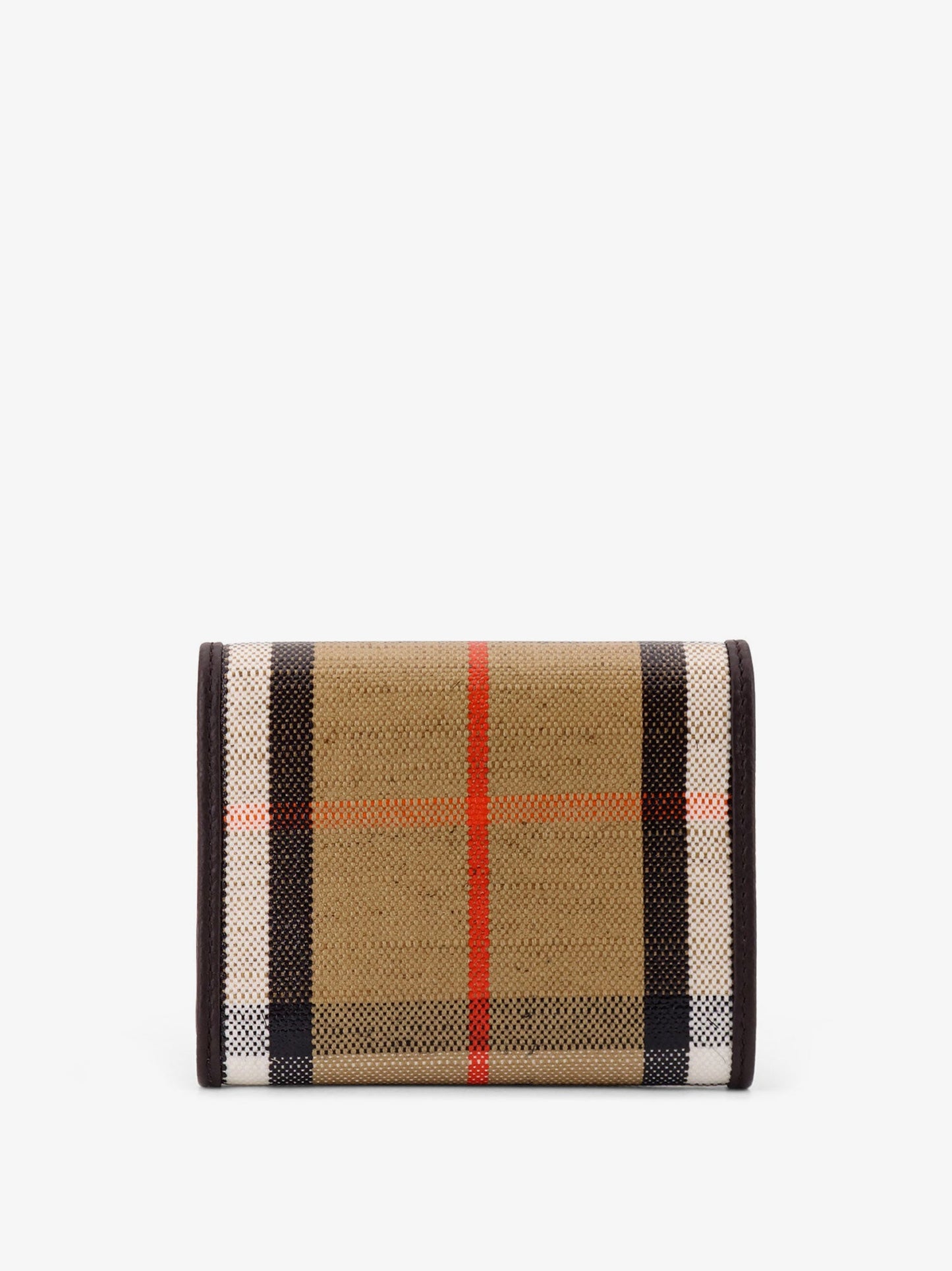 Burberry Women Highlands Compact Wallet With Leather Inserts BURBERRY