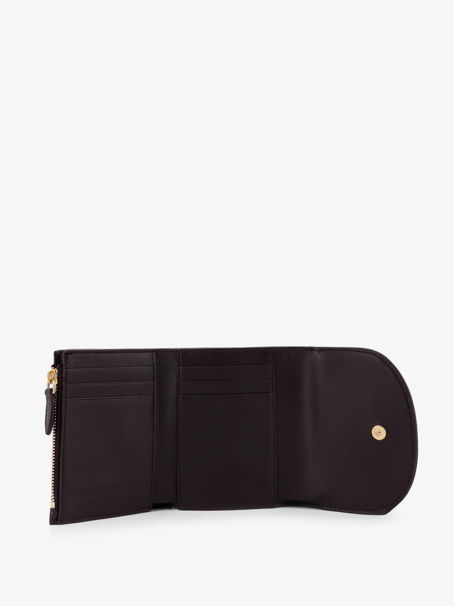Burberry Women Highlands Compact Wallet With Leather Inserts BURBERRY
