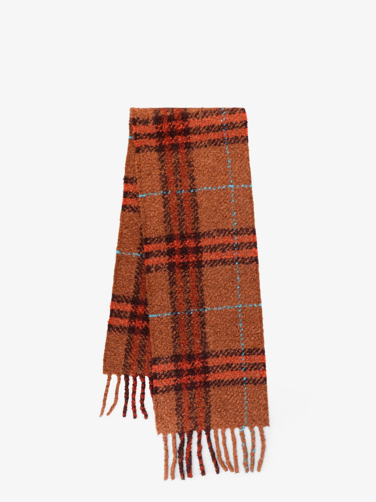 Burberry Women Wool Blend And Alpaca Boucle Scarf BURBERRY