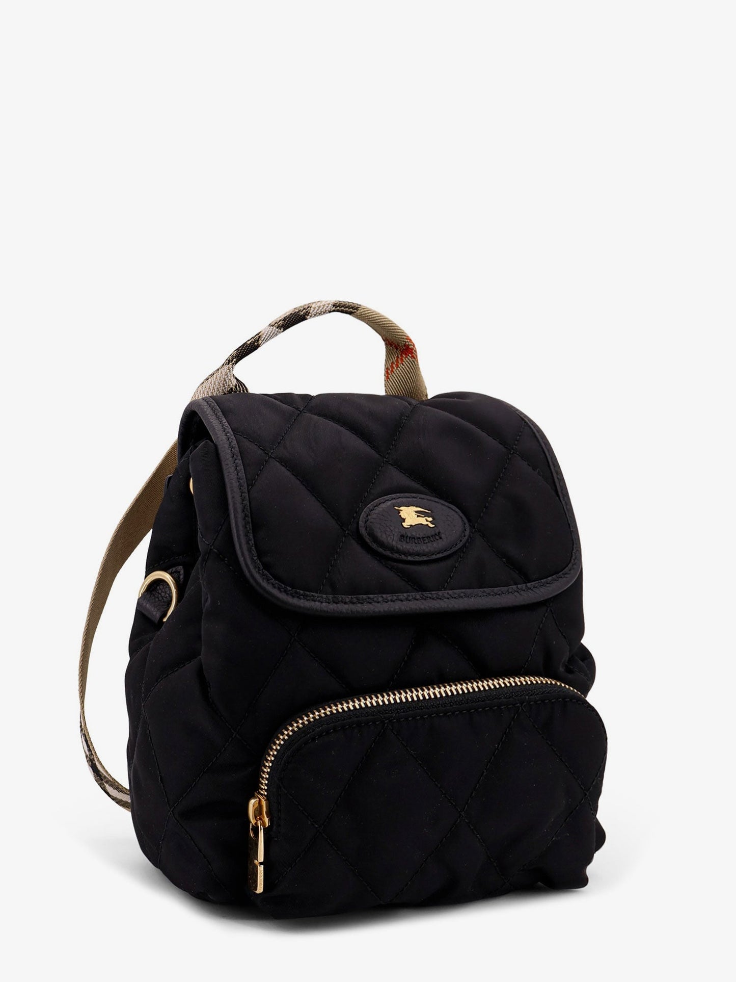 Burberry Women Mini Nylon Backpack With Leather Logo Patch BURBERRY