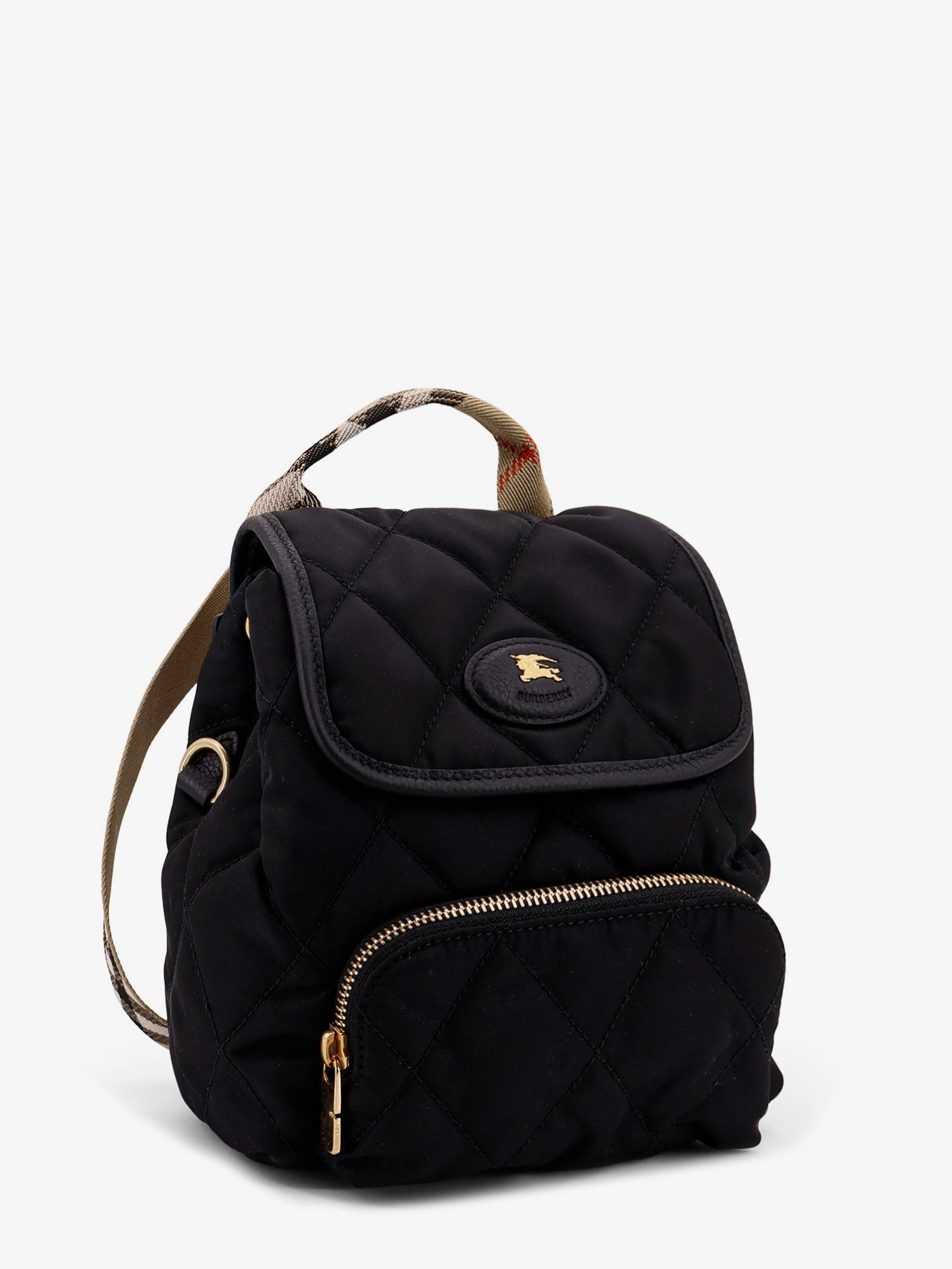 Burberry Women Mini Nylon Backpack With Leather Logo Patch BURBERRY