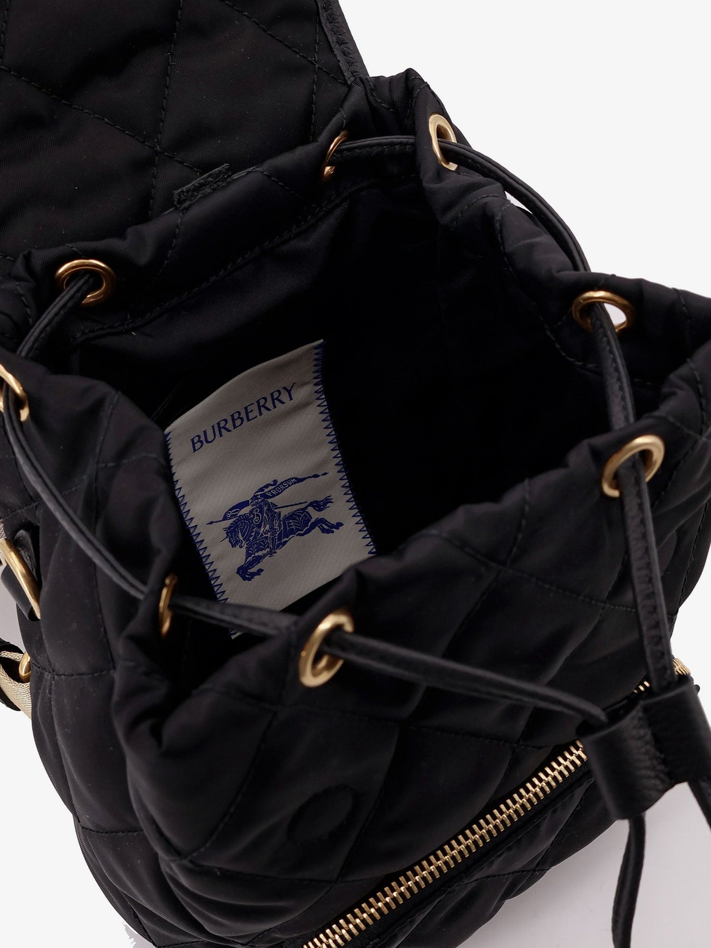 Burberry Women Mini Nylon Backpack With Leather Logo Patch BURBERRY