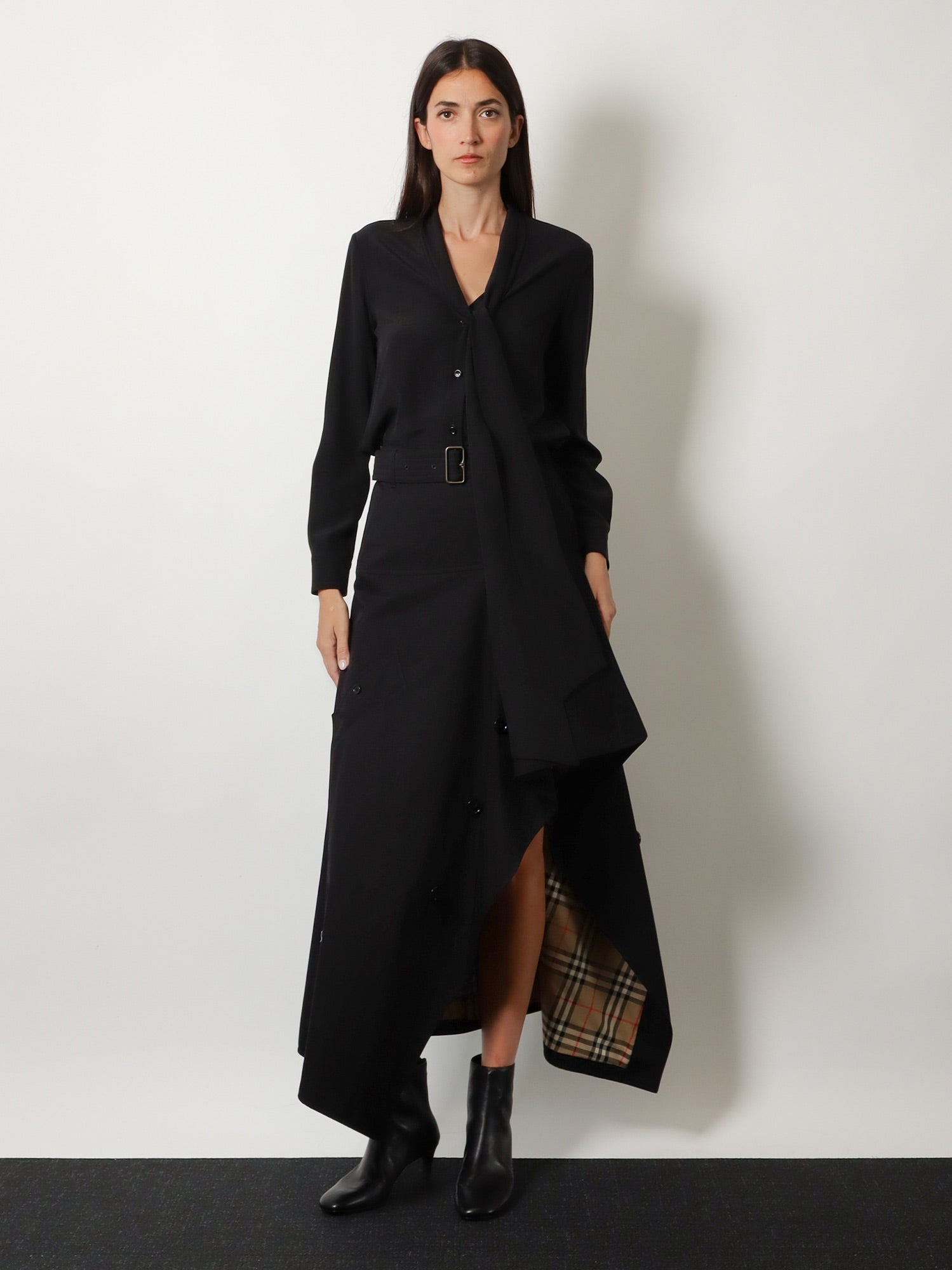 Burberry Women Heather Asymmetrical Trench Skirt BURBERRY