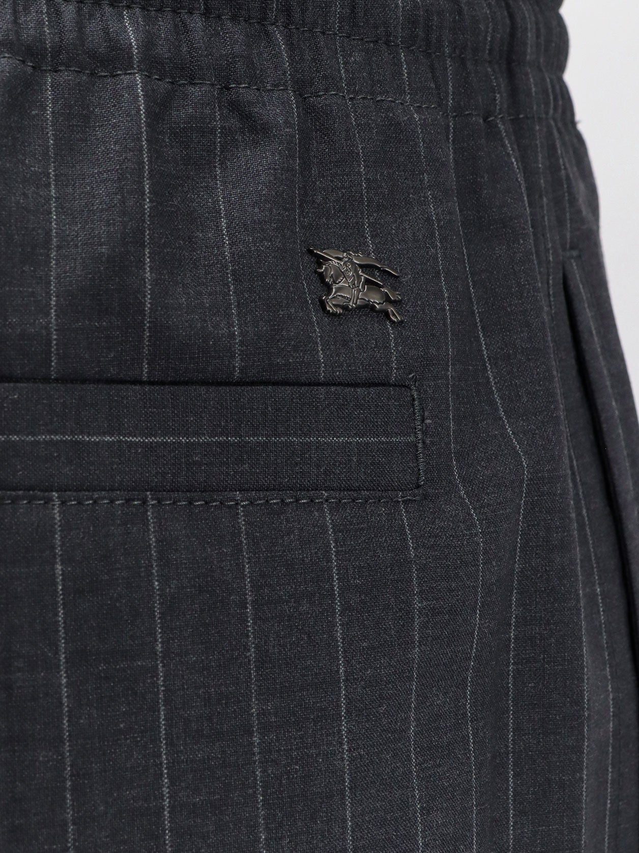 Burberry Men Wool Trousers With Drawstring BURBERRY