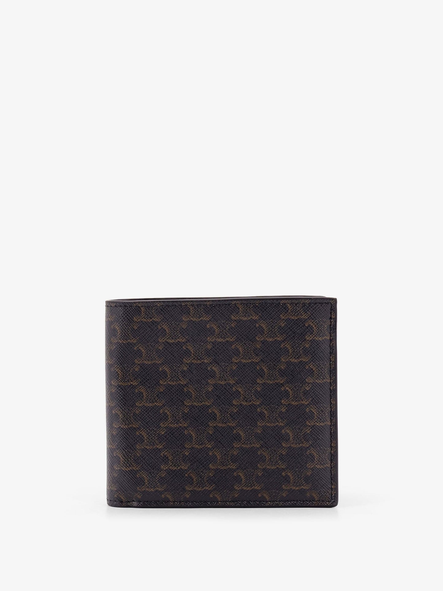 Celine Men Bifold Triomphe Coated Canvas And Leather Wallet CELINE