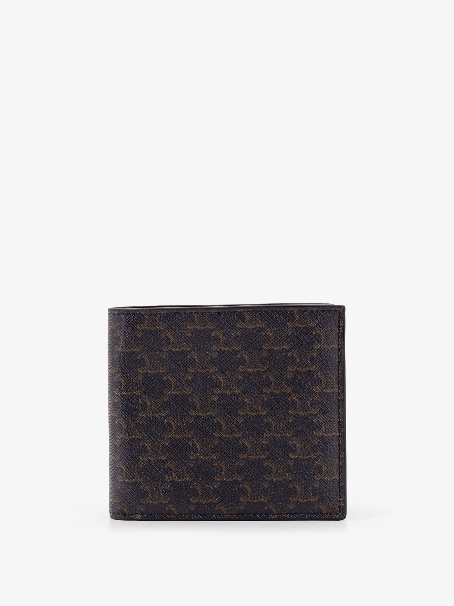 Celine Men Bifold Triomphe Coated Canvas And Leather Wallet CELINE