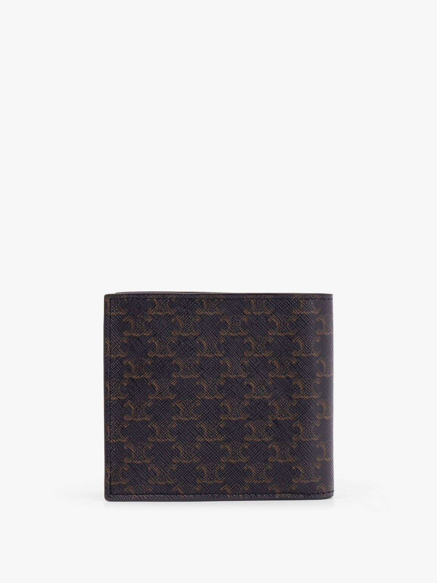 Celine Men Bifold Triomphe Coated Canvas And Leather Wallet CELINE