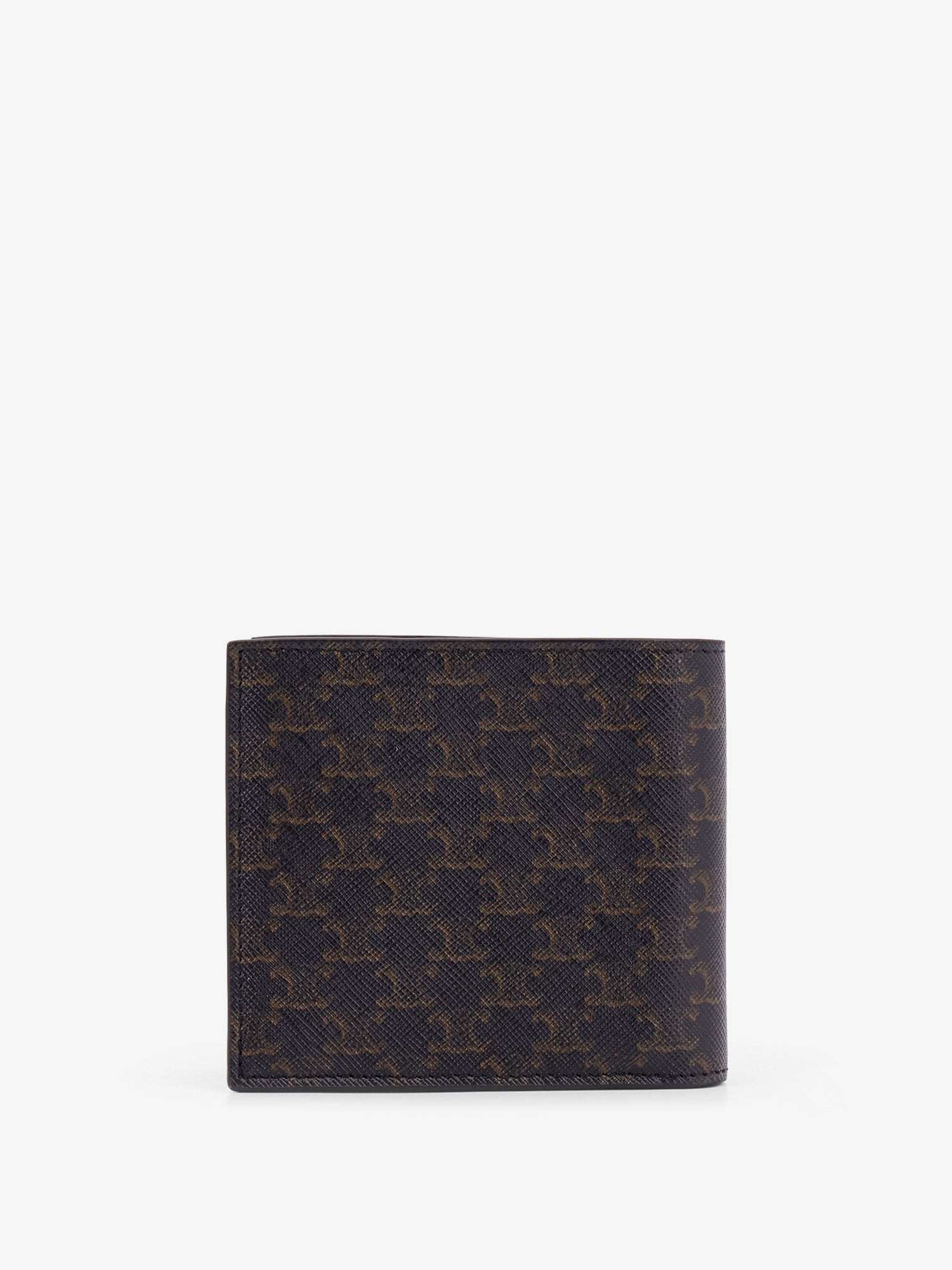 Celine Men Bifold Triomphe Coated Canvas And Leather Wallet CELINE