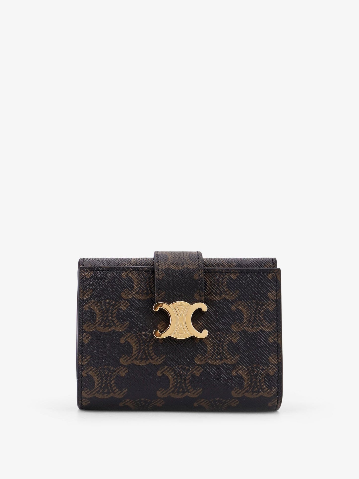 Celine Women Trifold Triomphe Coated Canvas Wallet CELINE