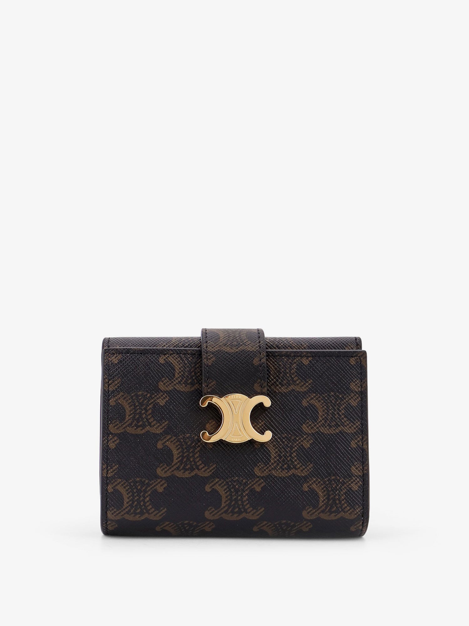 Celine Women Trifold Triomphe Coated Canvas Wallet CELINE