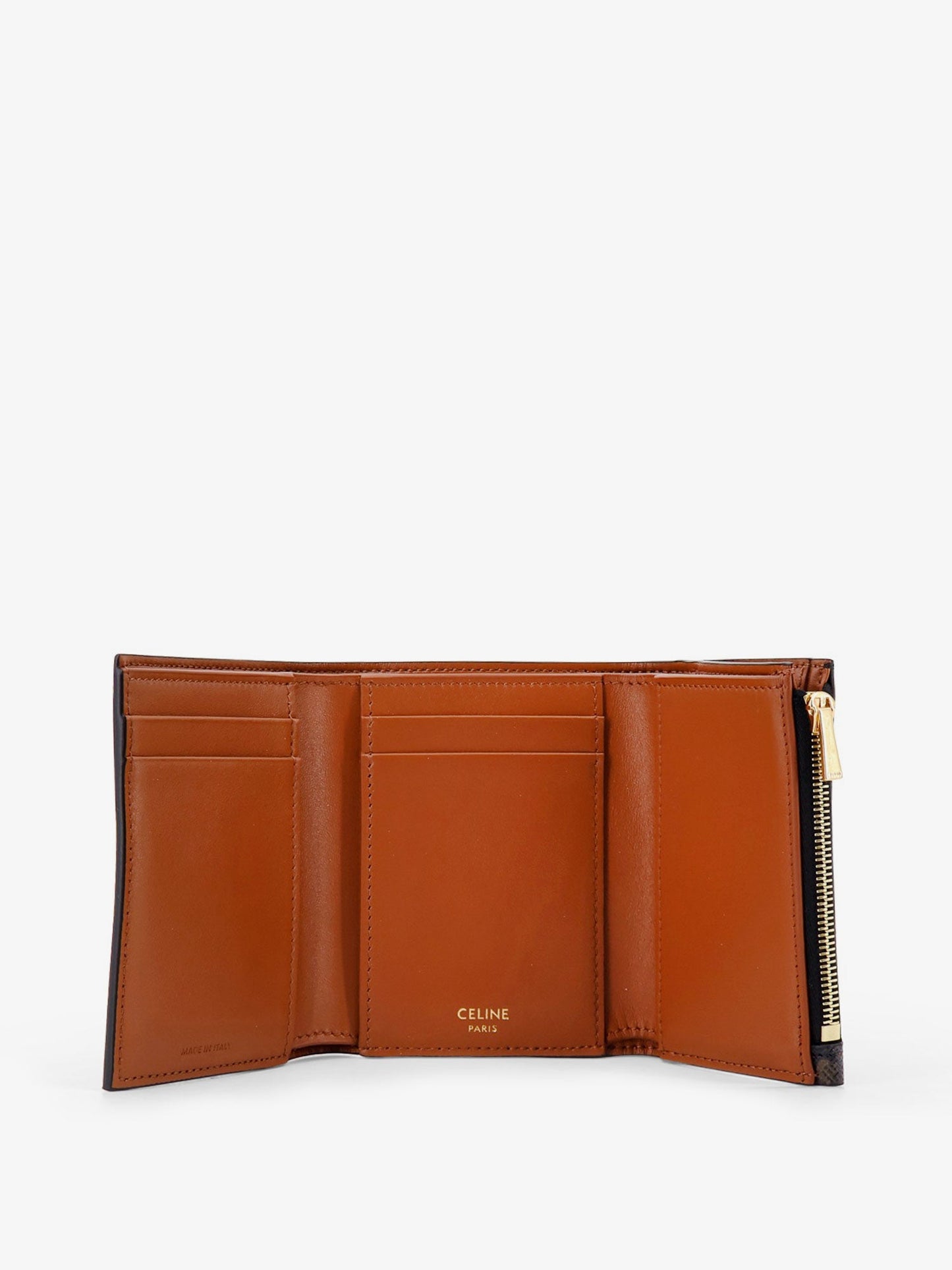 Celine Women Trifold Triomphe Coated Canvas Wallet CELINE