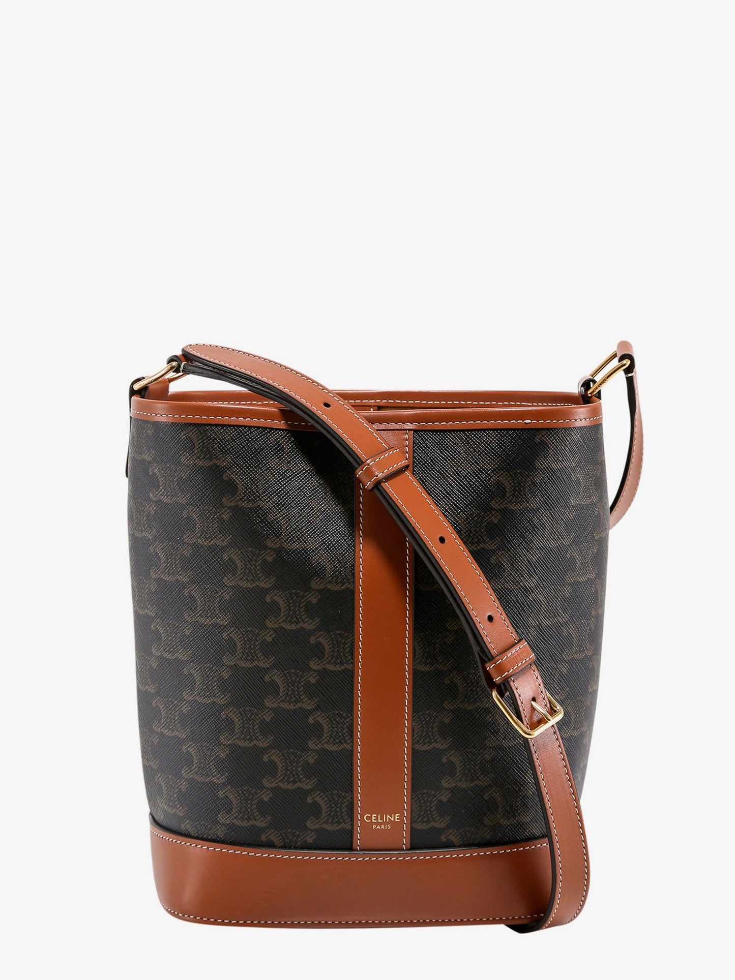 Celine Women Triomphe Coated Canvas Bucket Bag CELINE