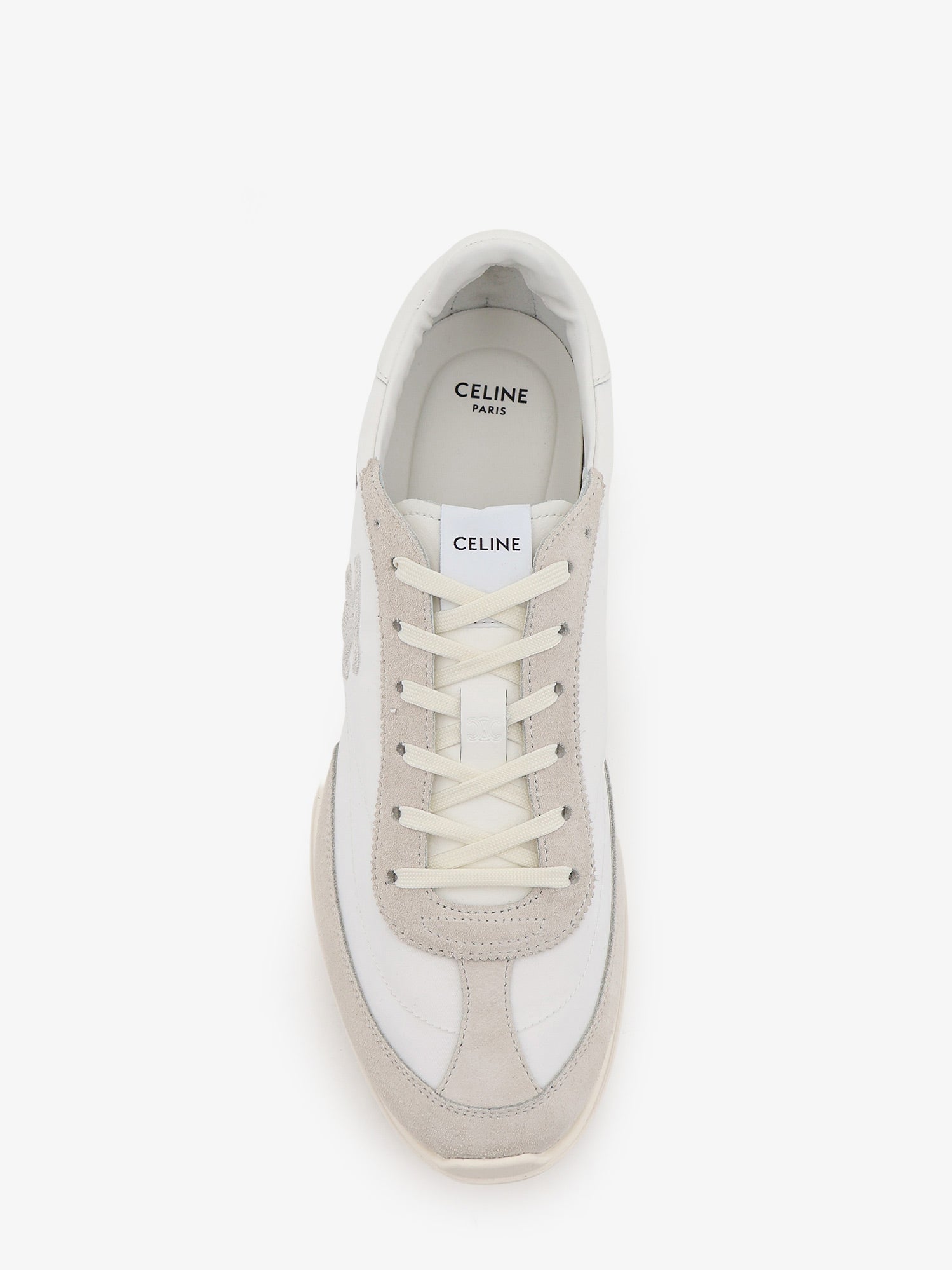 Celine Men Nylon Racer Sneakers With Triomphe Logo On The Side CELINE