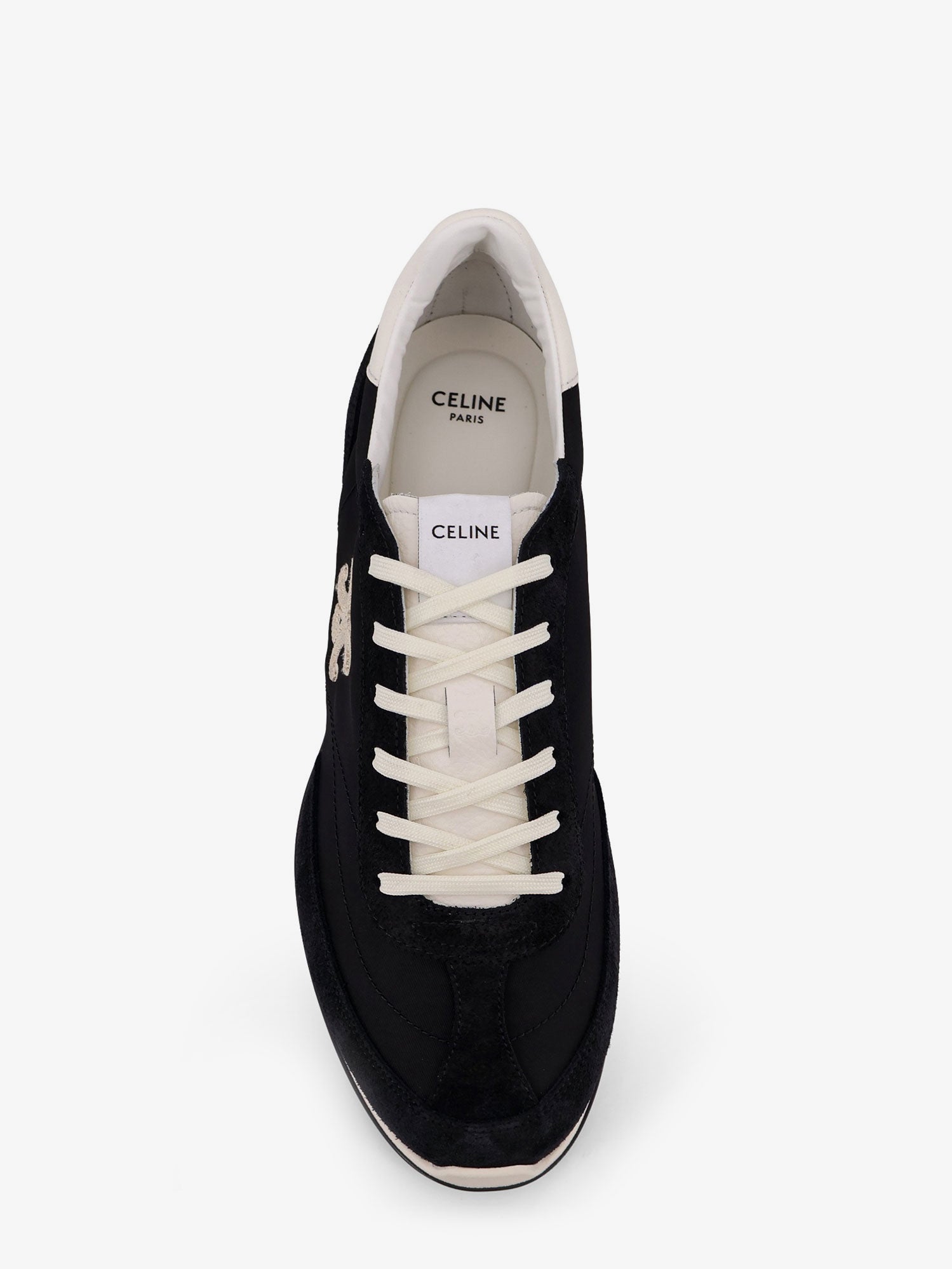 Celine Men Nylon Racer Sneakers With Triomphe Logo On The Side CELINE