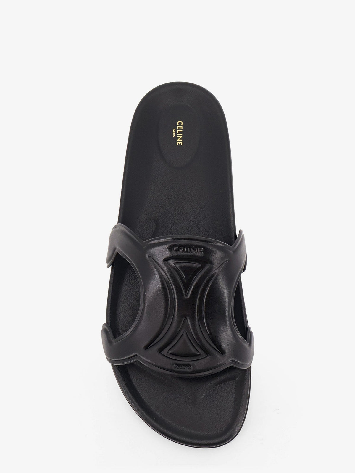 Celine Men Triomphe Slide Leather Sandals CELINE
