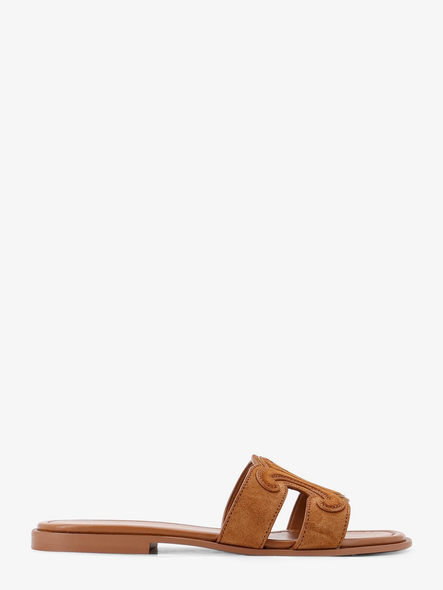Celine Women Marina Suede Sandals With Triomphe Logo CELINE