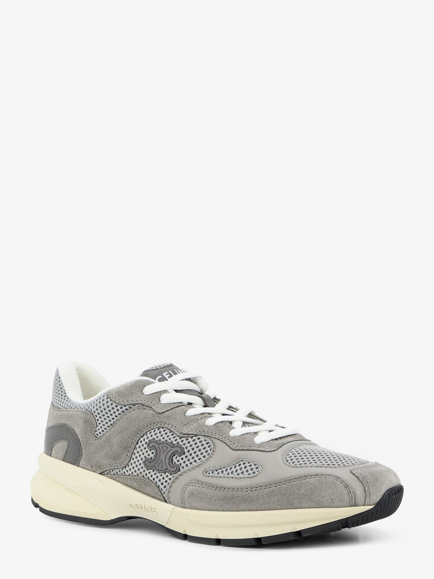 Celine Men Runner Mesh And Suede Sneakers With Side Logo CELINE