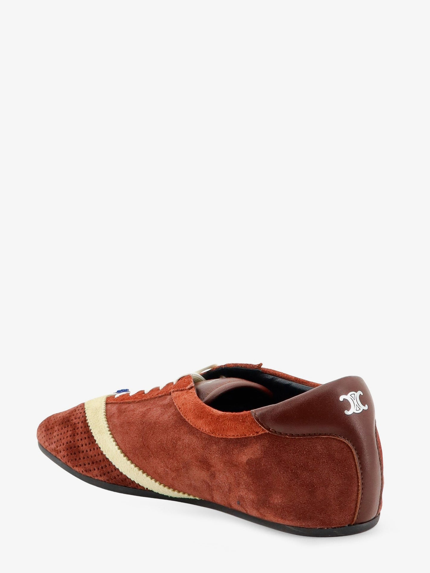 Celine Women The Flat Suede And Leather Sneakers CELINE