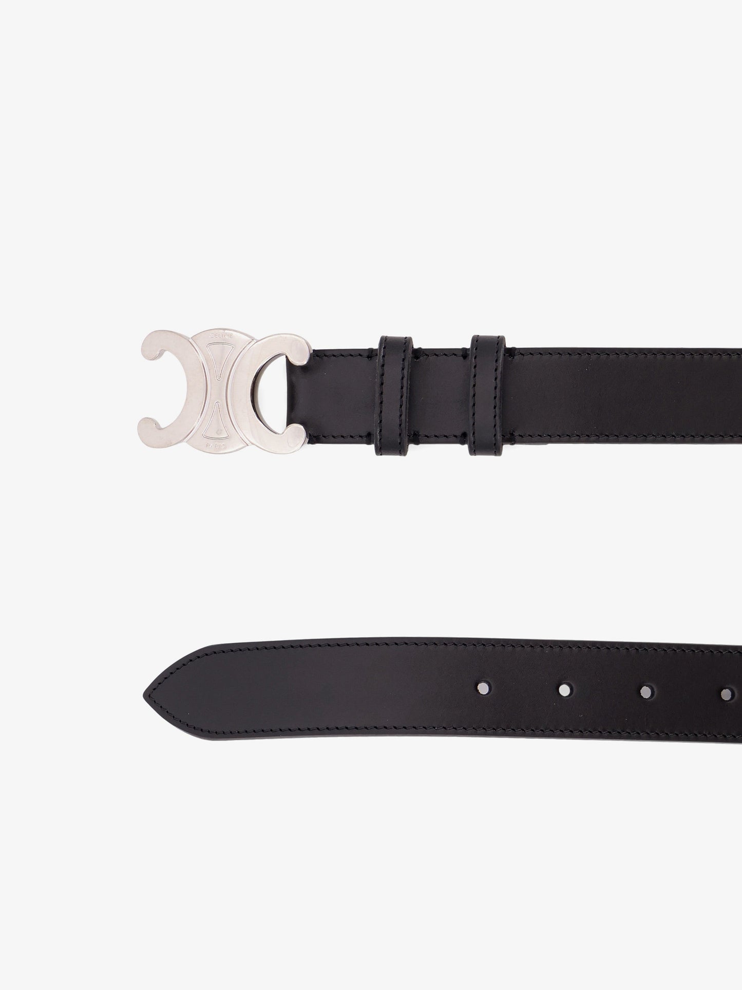 Celine Men Triomphe Leather Belt CELINE