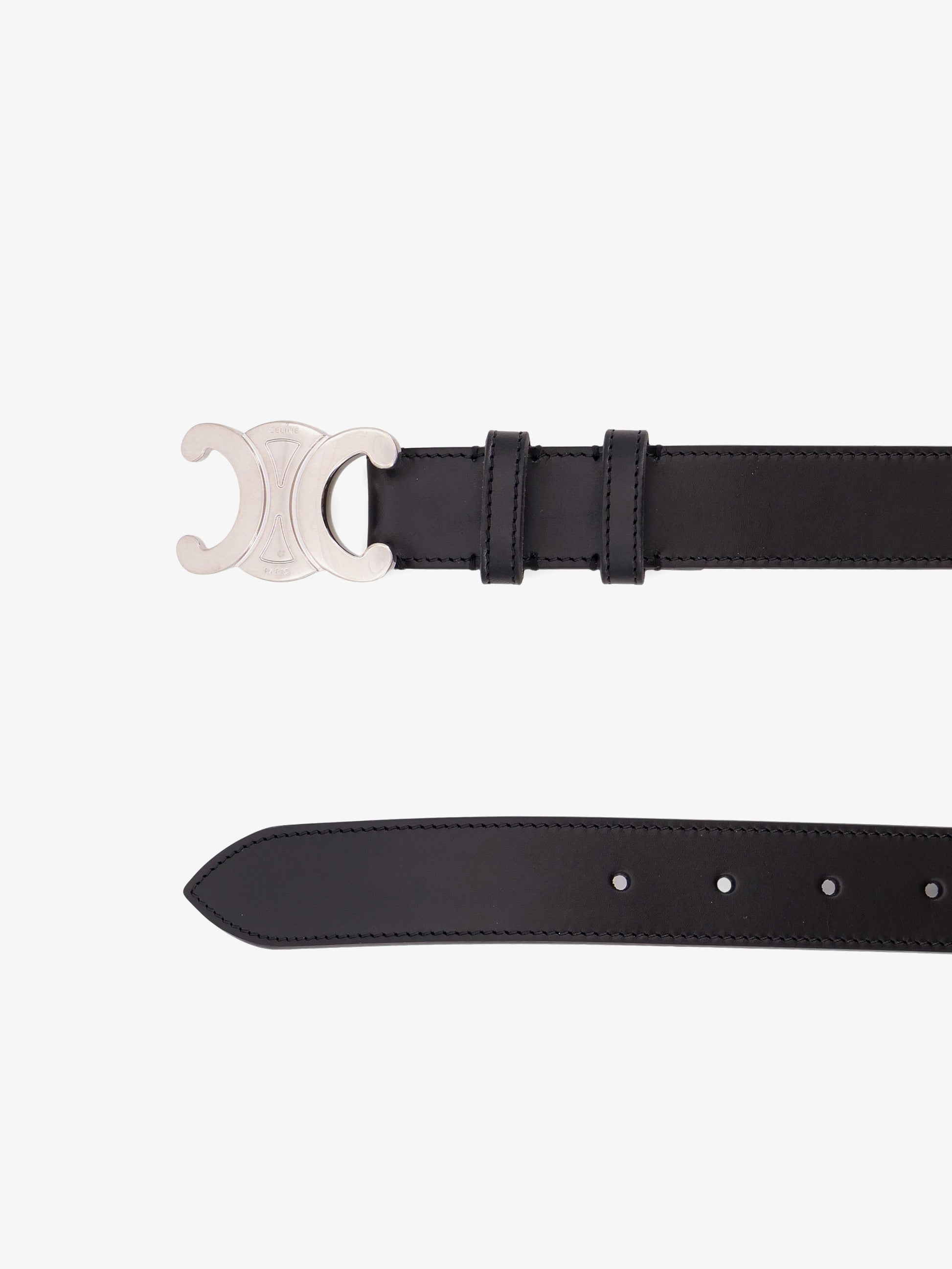 Celine Men Triomphe Leather Belt CELINE