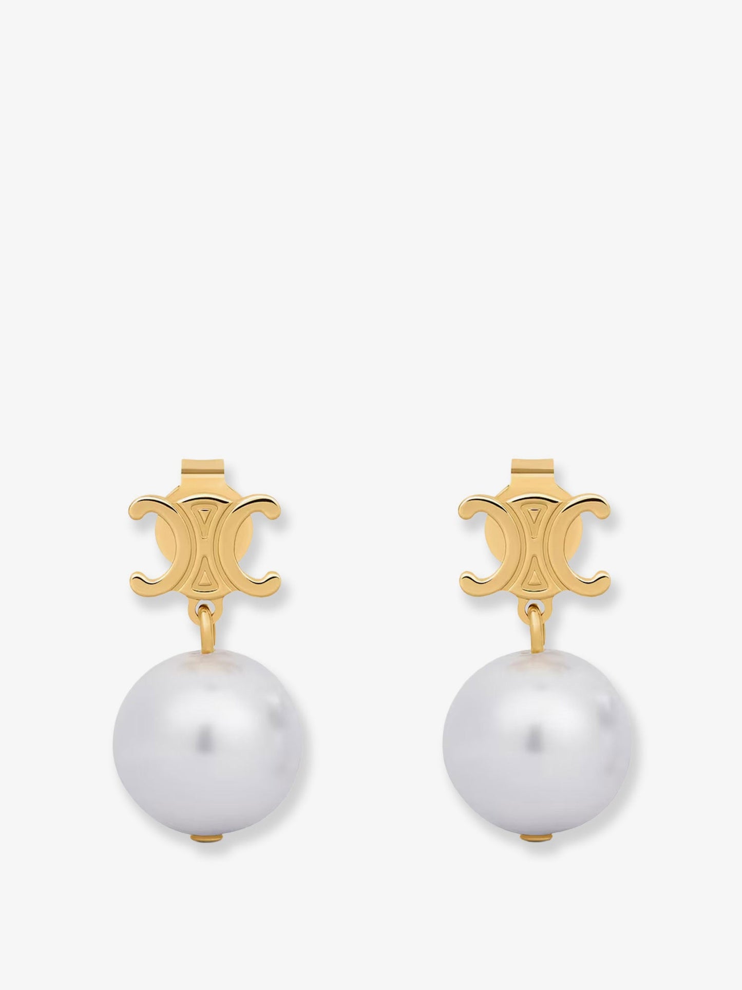 Celine Women Brass Earrings With Pearls CELINE