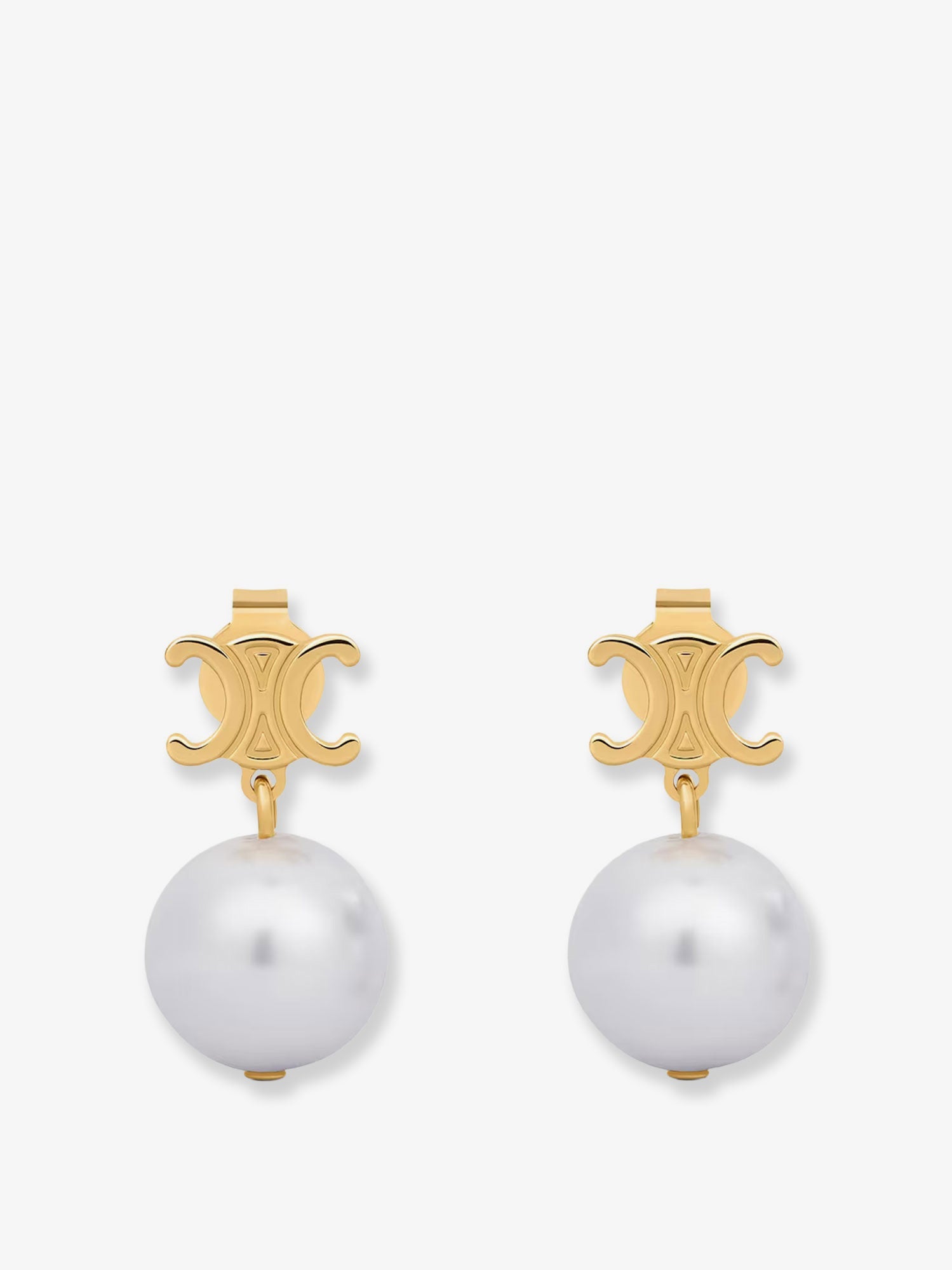 Celine Women Brass Earrings With Pearls CELINE