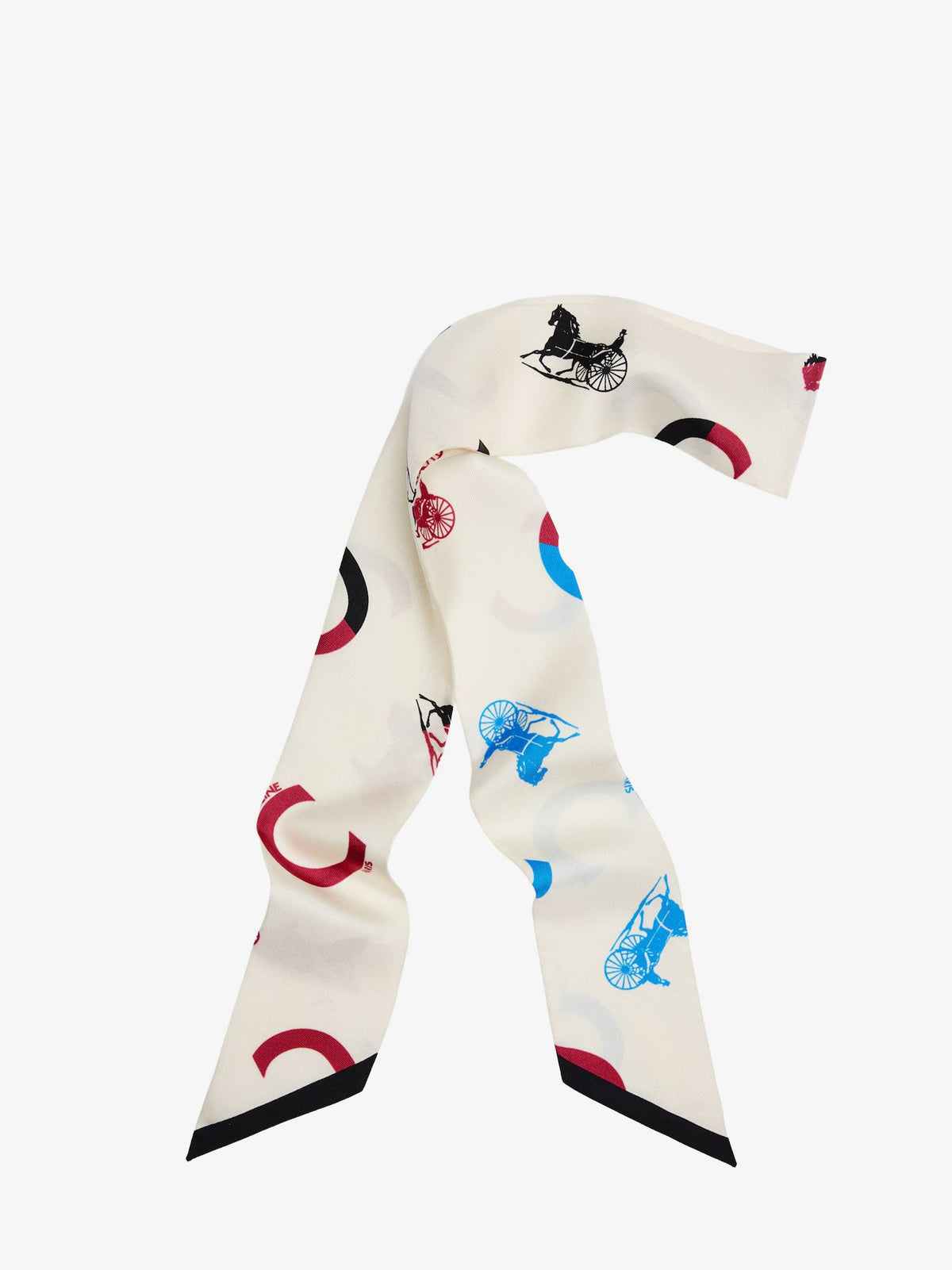 Celine Women Silk Twill Bandeau With Iconic All-Over Print CELINE