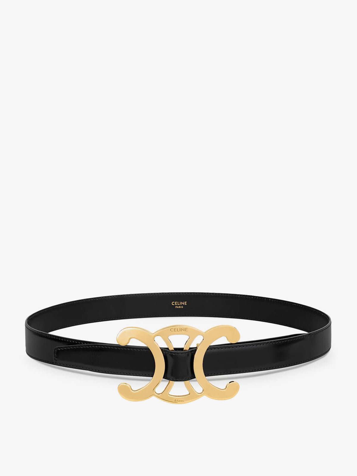 Celine Women Leather Belt With Triomphe Logo CELINE