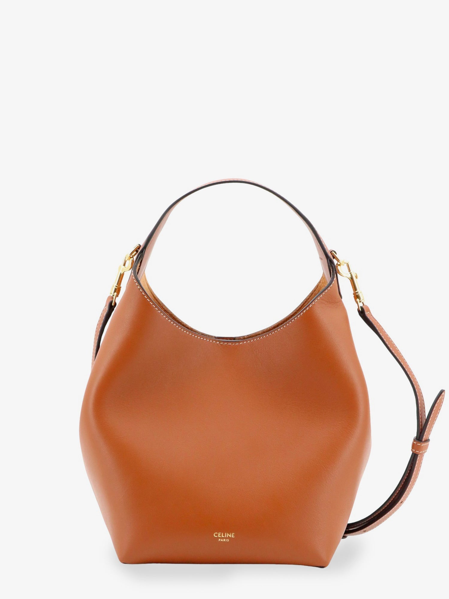 Celine Women Leather Crossbody Bag With Logo Lettering On The Bottom CELINE