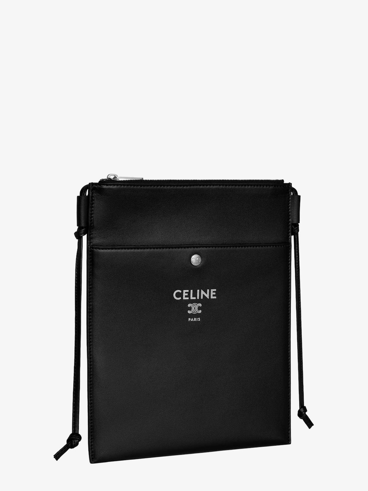 Celine Men Sharp Leather Crossbody Bag With Logo On The Front CELINE