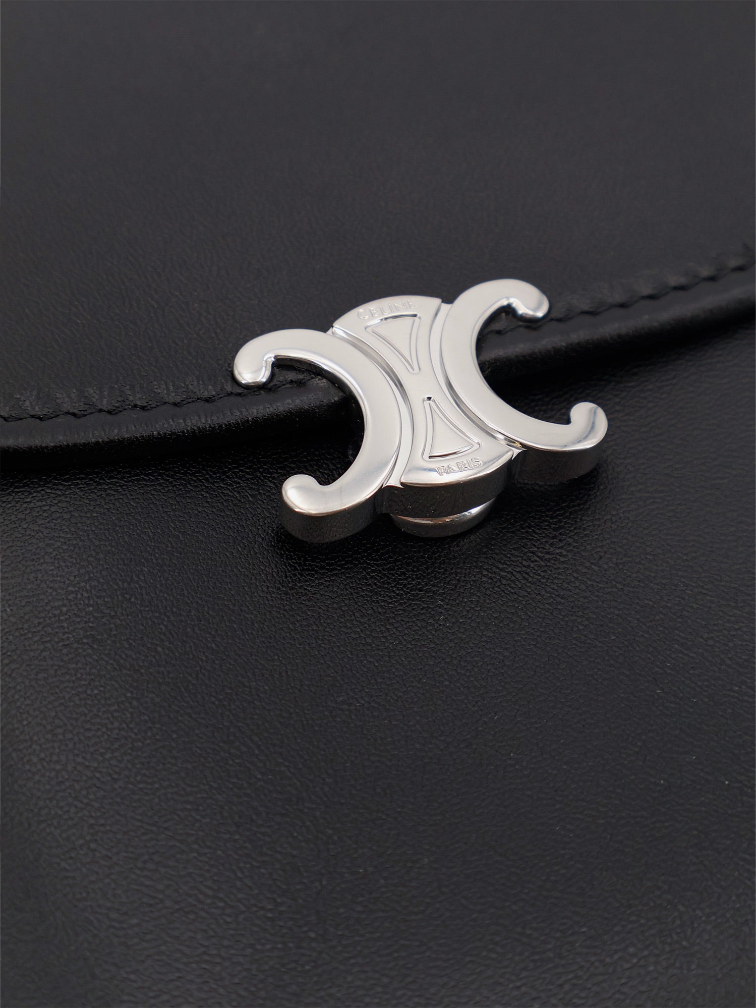 Celine Men Soft Triomphe Leather Shoulder Bag CELINE