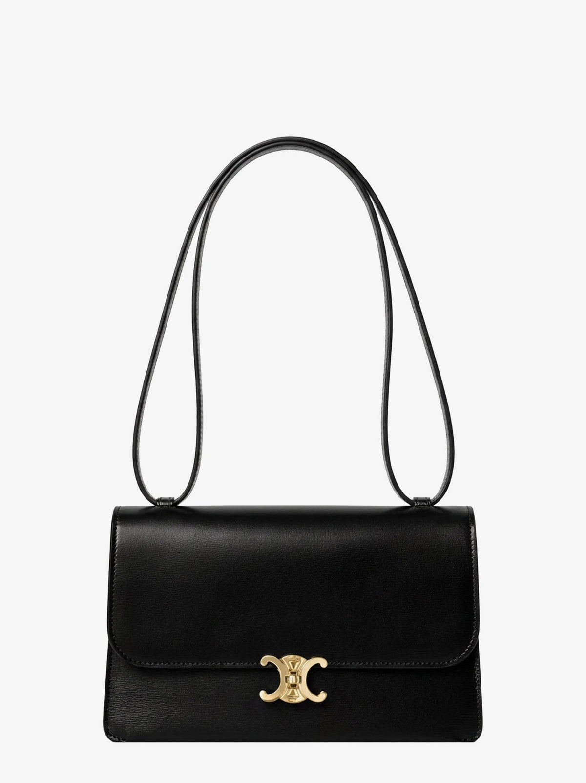 Celine Women Le 17 Leather Crossbody Bag With Metal Triomphe Closure CELINE