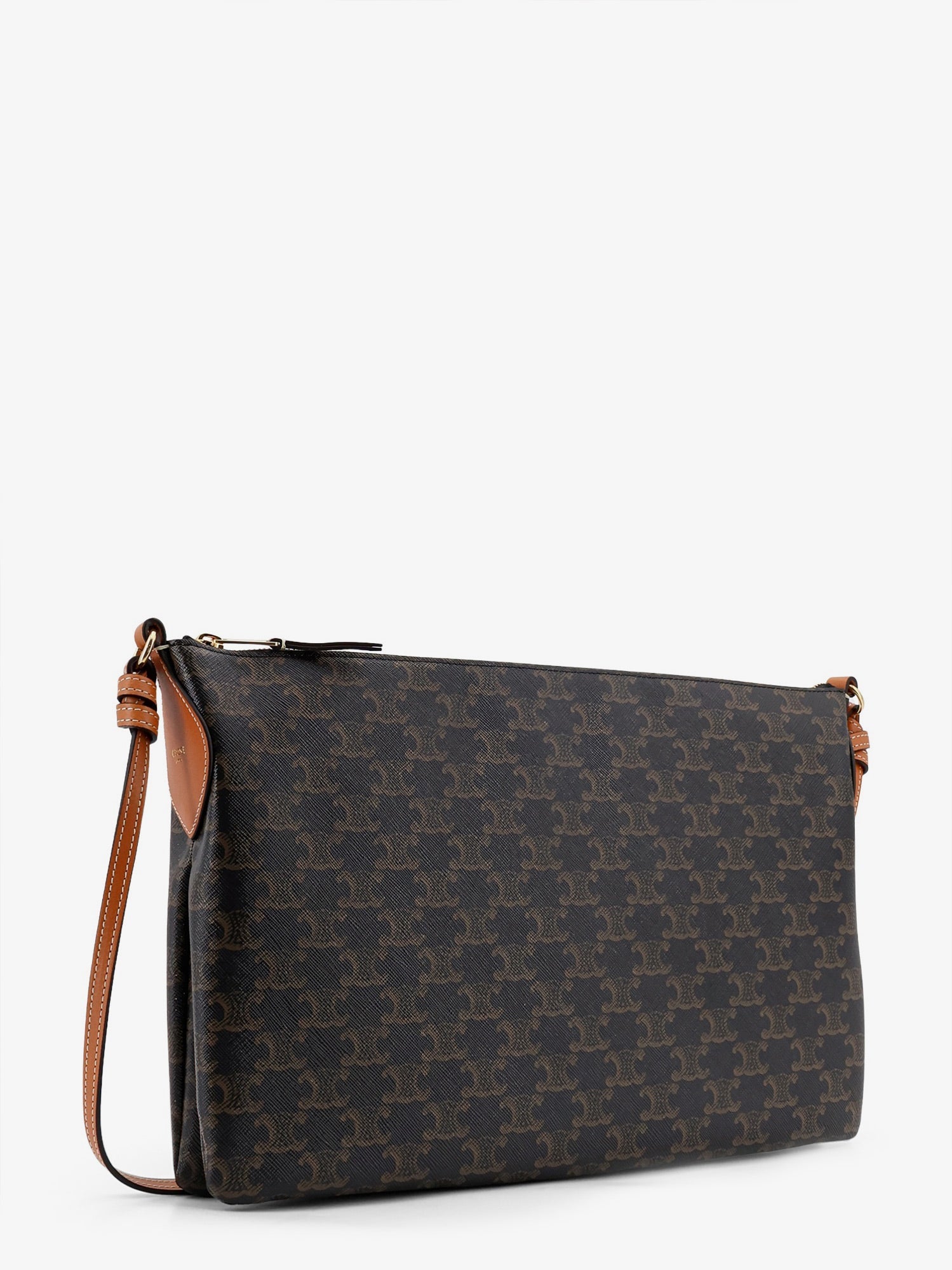 Celine Women Duo Triomphe Canvas Shoulder Bag CELINE