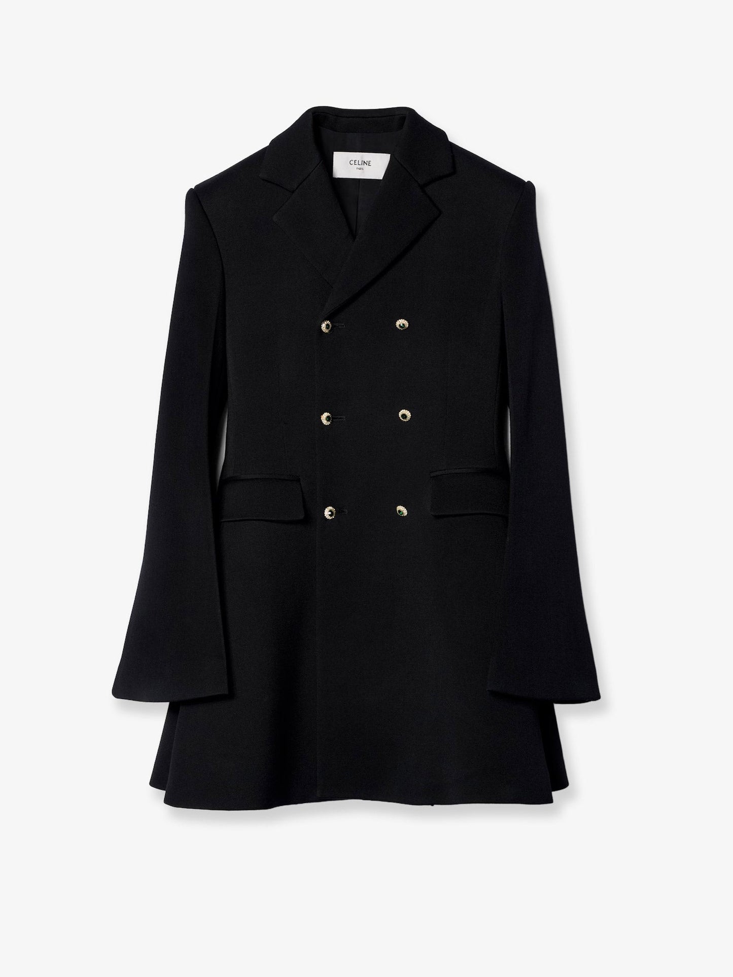 Celine Women Double-Faced Wool Tailored Coat CELINE
