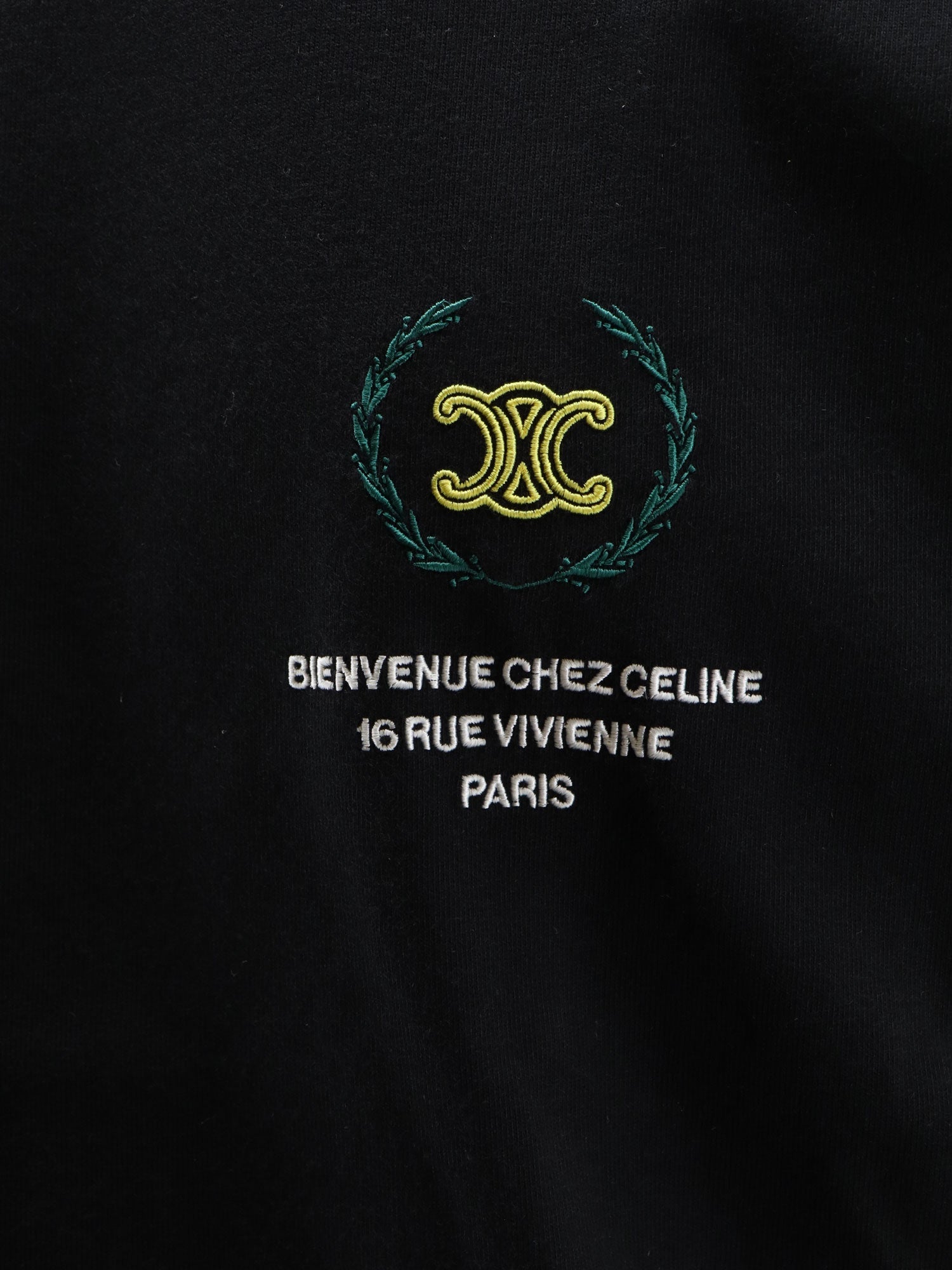 Celine Men Cotton T-Shirt With Iconic Embroidery CELINE
