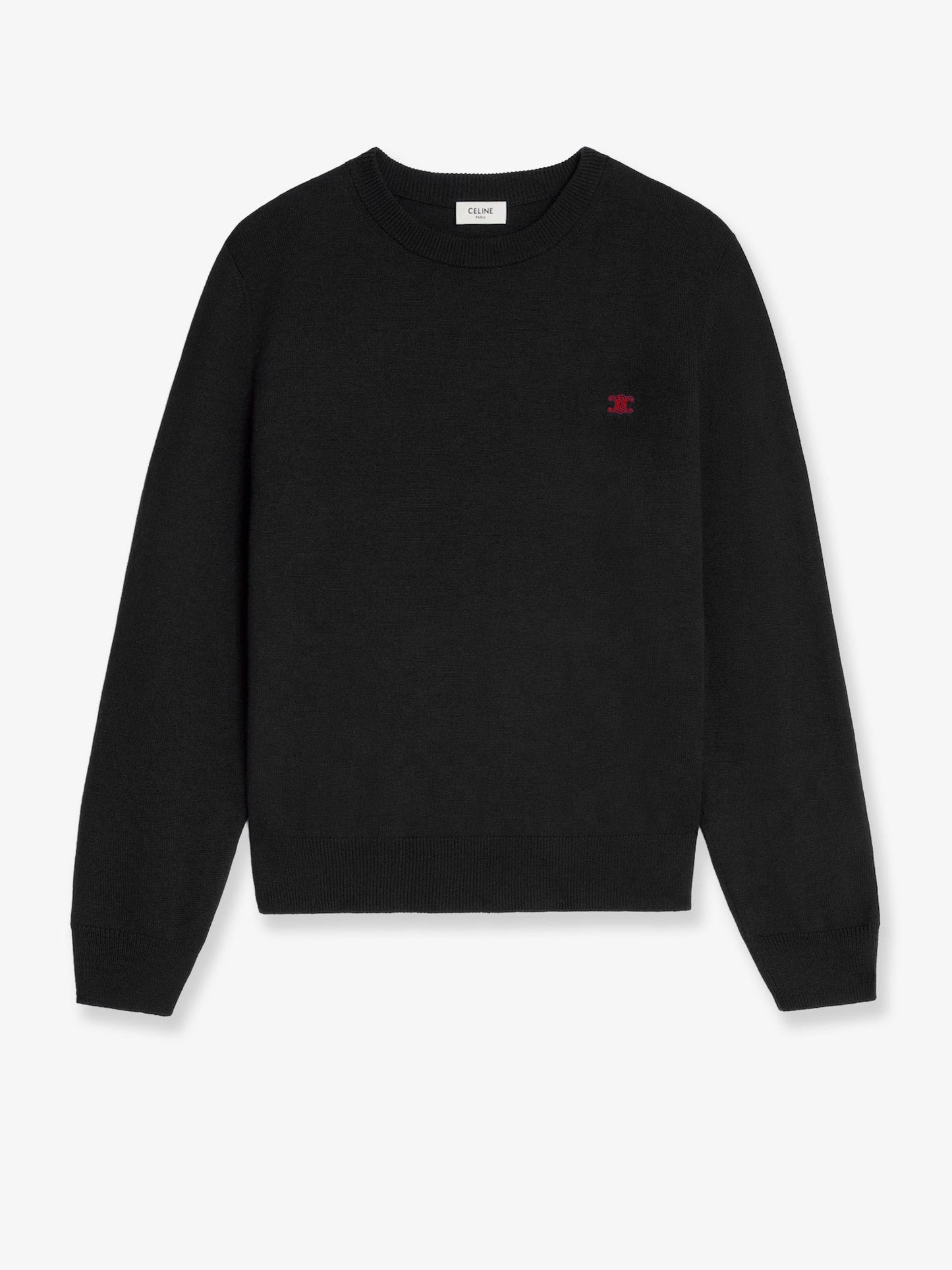 Celine Men Wool Sweater With Logo Embroidery CELINE